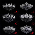 Children's Crown Headband Little Girl Alloy Crown Hair Accessories Children's Day Event Rhinestone Headwear